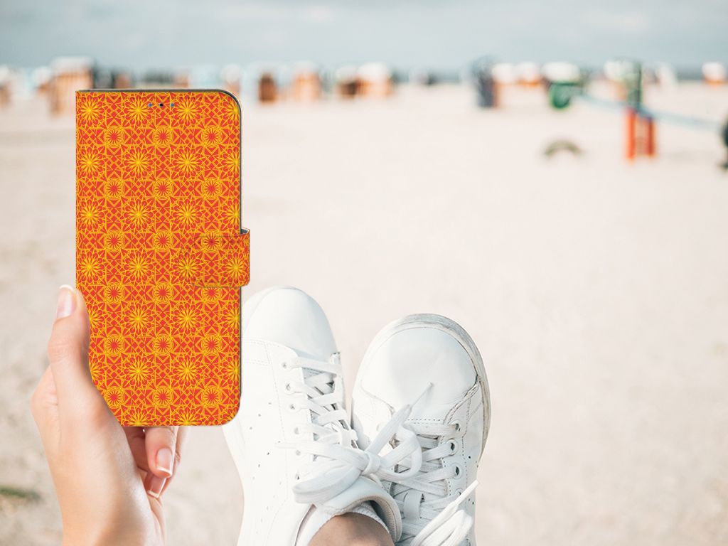 Samsung Galaxy A03s Telefoon Hoesje Batik Oranje