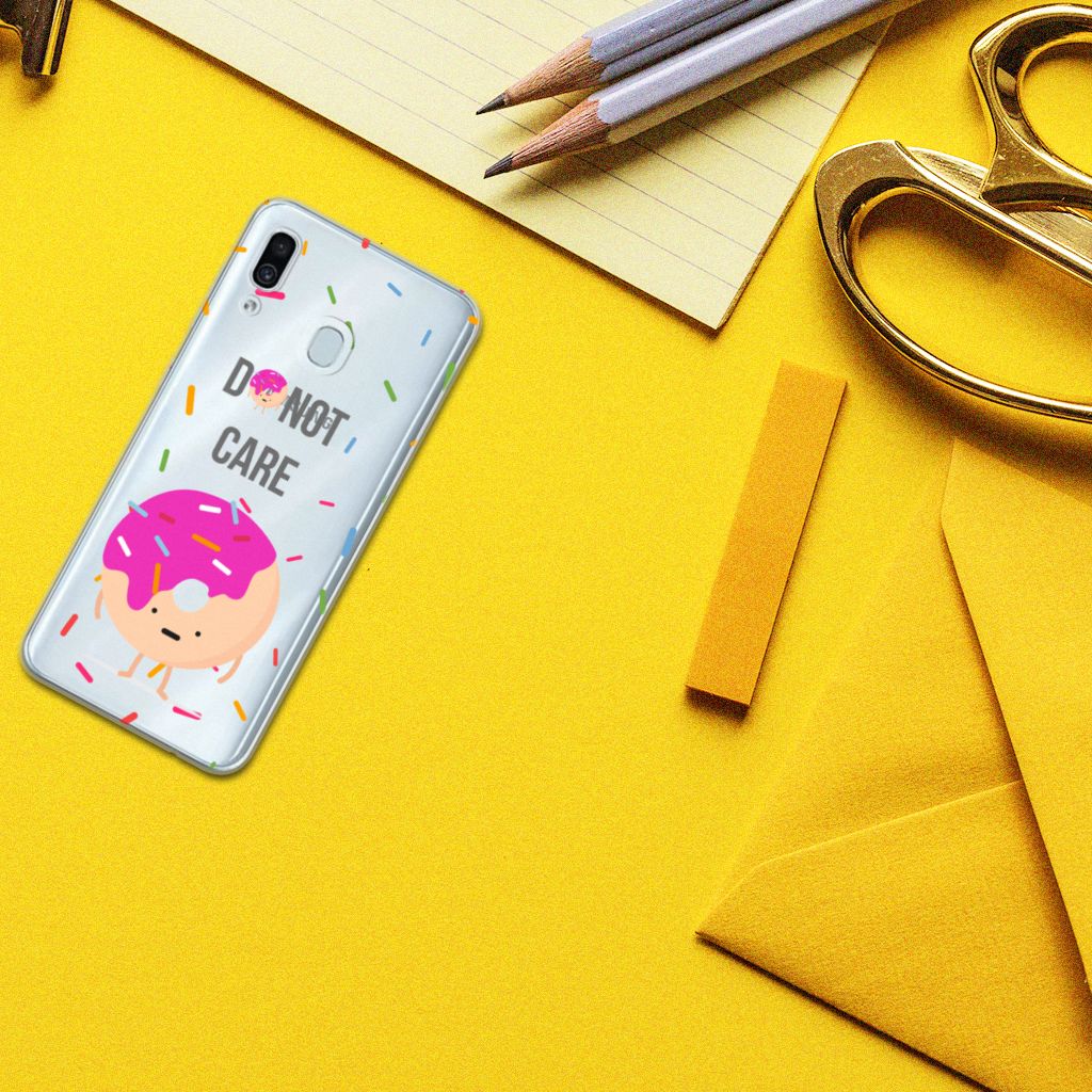 Samsung Galaxy A30 Siliconen Case Donut Roze