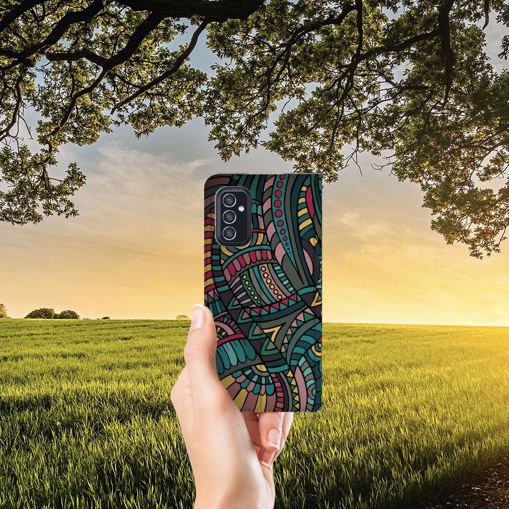 Samsung Galaxy M52 Hoesje met Magneet Aztec - B2C Telecom