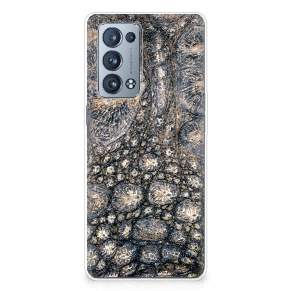 OPPO Reno 6 Pro Plus 5G TPU Hoesje Krokodillenprint