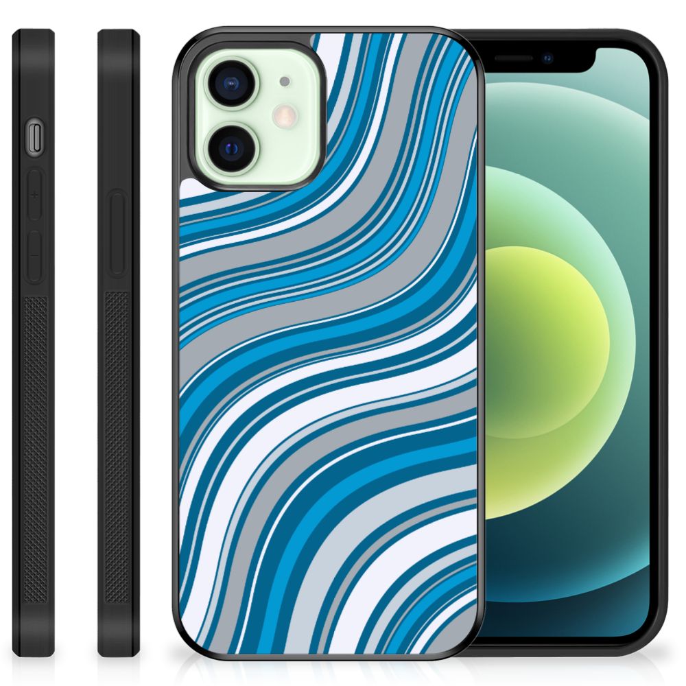 iPhone 12 Mini Bumper Case Waves Blue