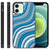 iPhone 12 Mini Bumper Case Waves Blue