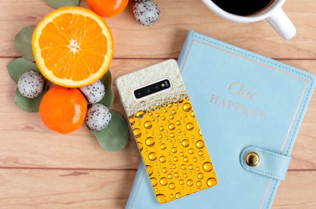Samsung Galaxy S10 Plus Siliconen Case Bier