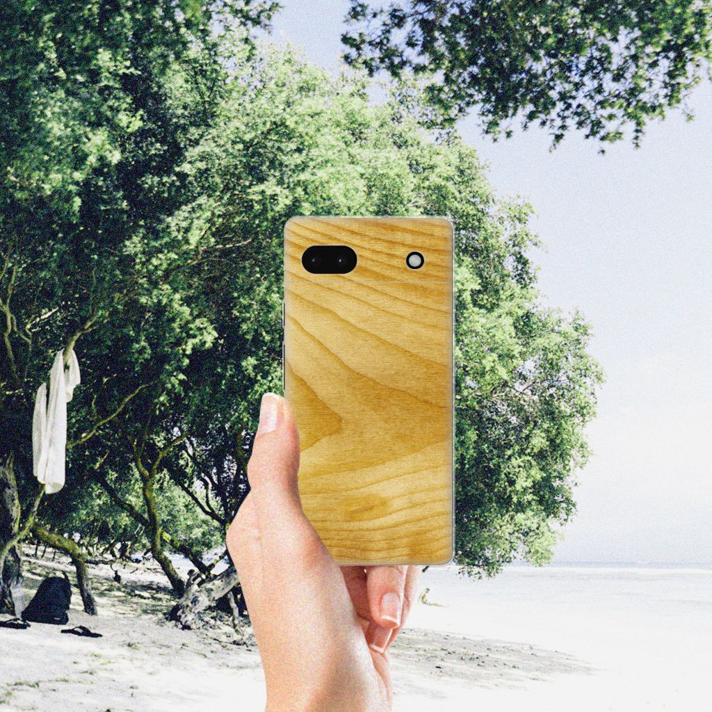 Google Pixel 6A Bumper Hoesje Licht Hout B2C Telecom