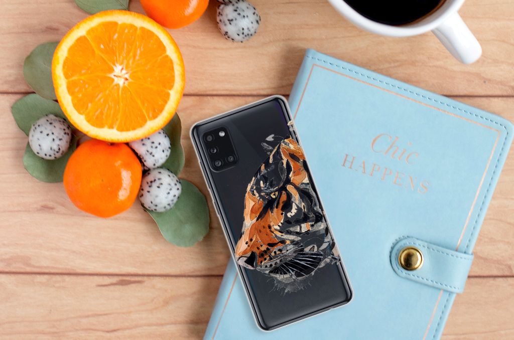 Hoesje maken Samsung Galaxy A31 Watercolor Tiger B2C Telecom