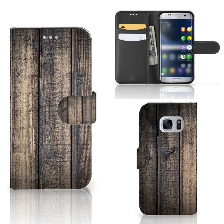 Samsung Galaxy S7 Book Style Case Steigerhout