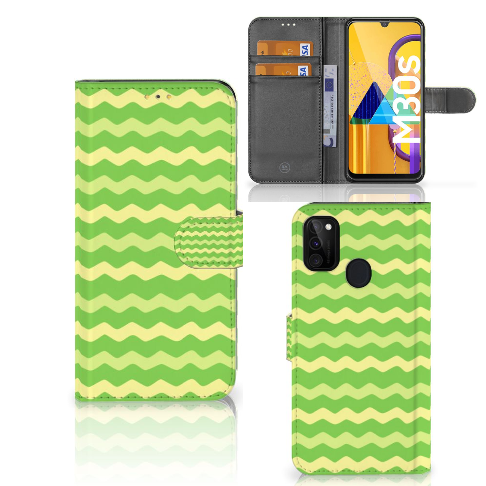 Samsung Galaxy M21 | M30s Telefoon Hoesje Waves Green