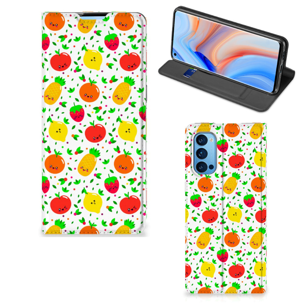 OPPO Reno4 Pro 5G Flip Style Cover Fruits