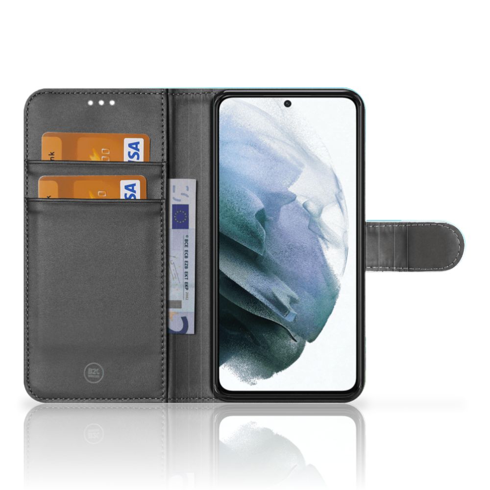 Samsung Galaxy S21 FE Hoesje Orchidee Blauw - Cadeau voor je Moeder