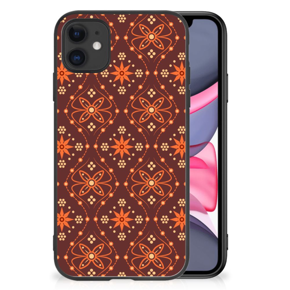 iPhone 11 Back Case Batik Brown