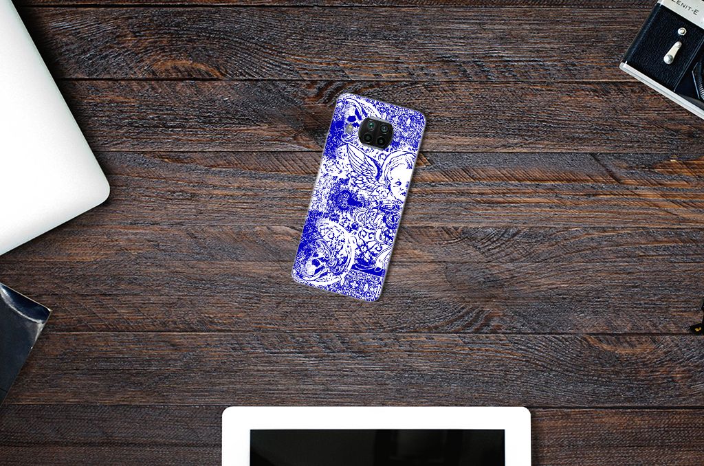 Silicone Back Case Xiaomi Mi 10T Lite Angel Skull Blauw B2C Telecom
