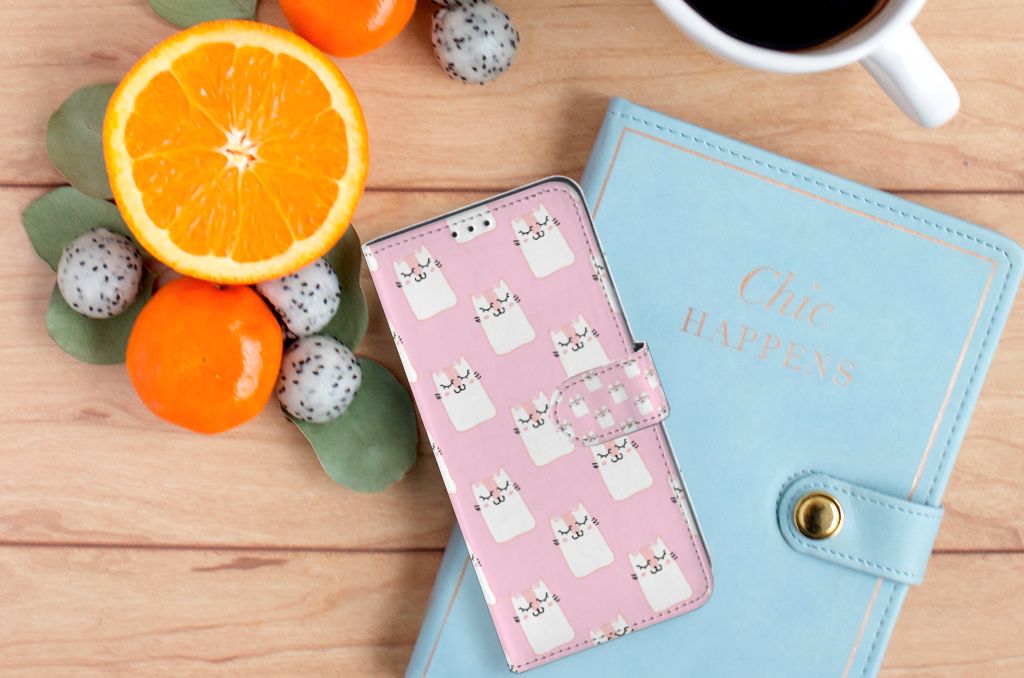 OPPO A91 | Reno3 Telefoonhoesje met Pasjes Sleeping Cats