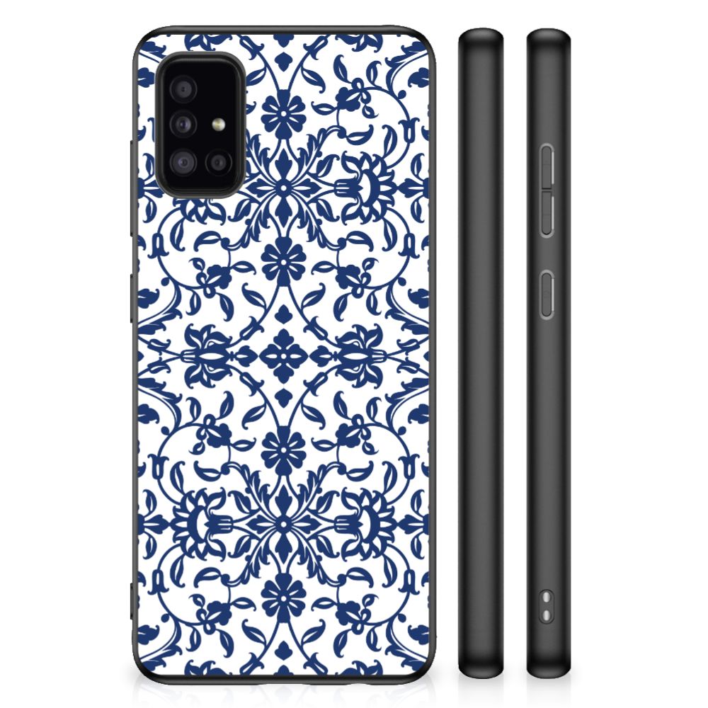 Samsung Galaxy A51 Skin Case Flower Blue