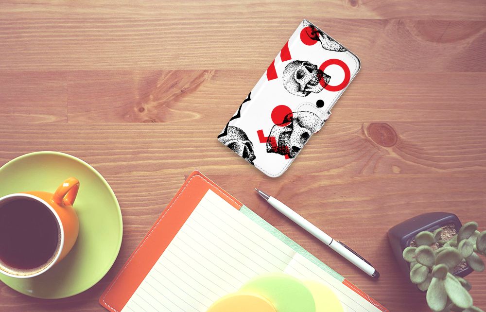 Telefoonhoesje met Naam Samsung Galaxy A31 Skull Red