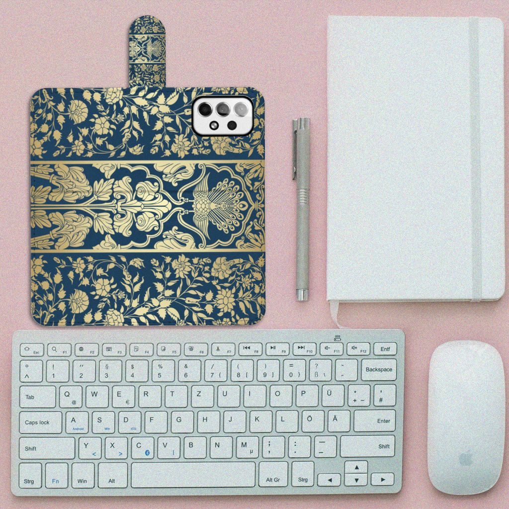 Samsung Galaxy A73 5G Hoesje Beige Flowers