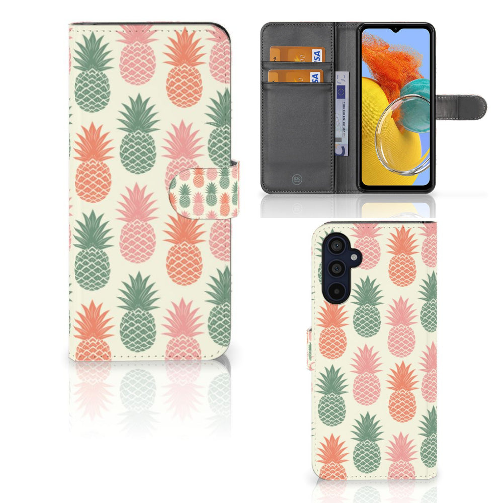 Samsung Galaxy M14 Book Cover Ananas