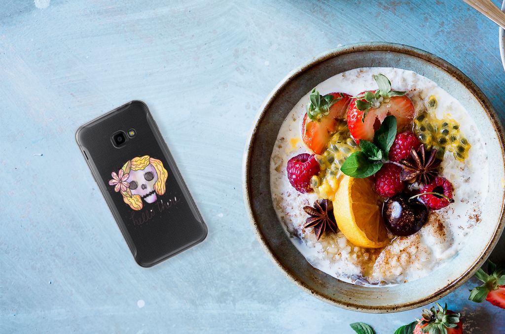 Silicone Back Case Samsung Galaxy Xcover 4 | Xcover 4s Boho Skull