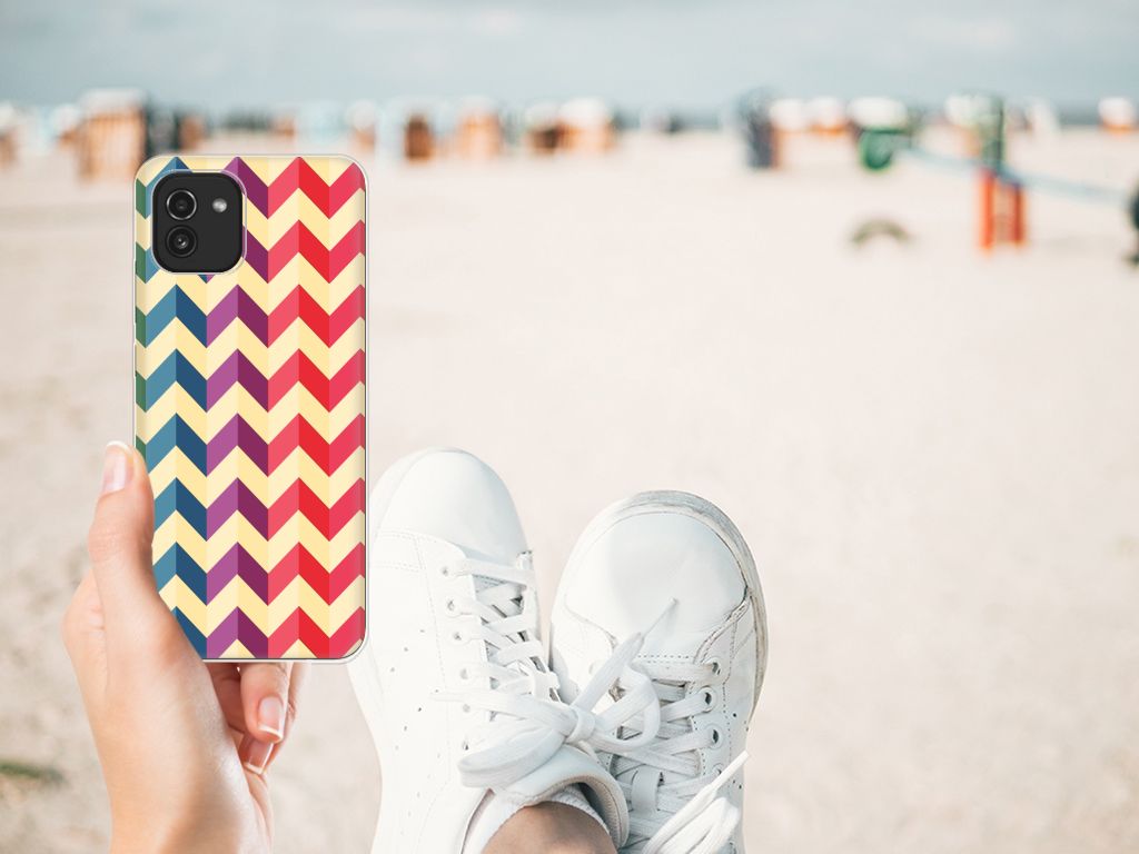 Samsung Galaxy A03 TPU bumper Zigzag Multi Color B2C Telecom