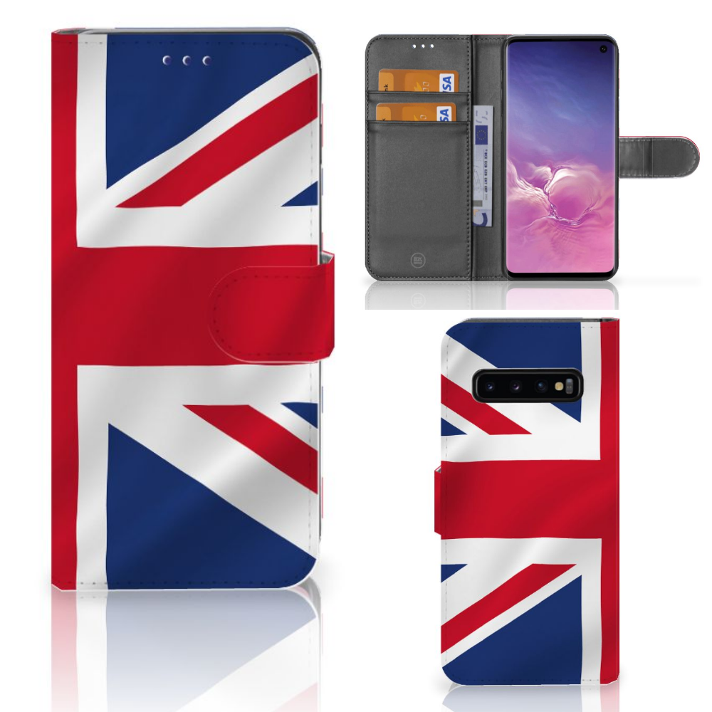 Samsung Galaxy S10 Bookstyle Case Groot-Brittannië