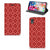 Apple iPhone Xr Hoesje met Magneet Batik Rood