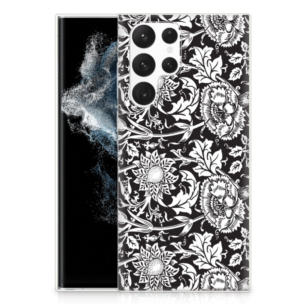 Samsung Galaxy S22 Ultra TPU Case Black Flowers B2C Telecom