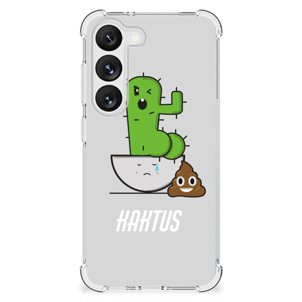 Samsung Galaxy S23 Stevig Bumper Hoesje Cactus Poo B2C Telecom