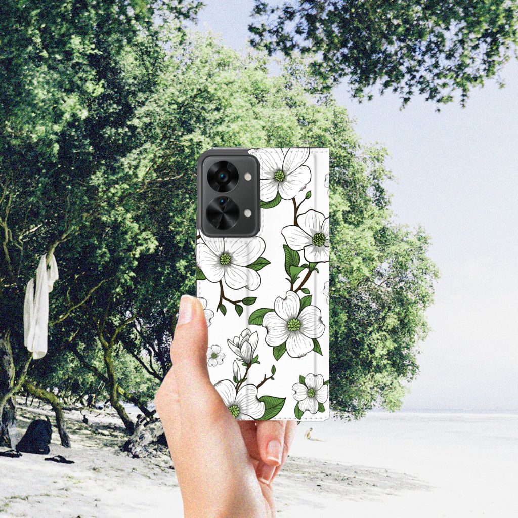OnePlus Nord 2T Smart Cover Dogwood Flowers - B2C Telecom