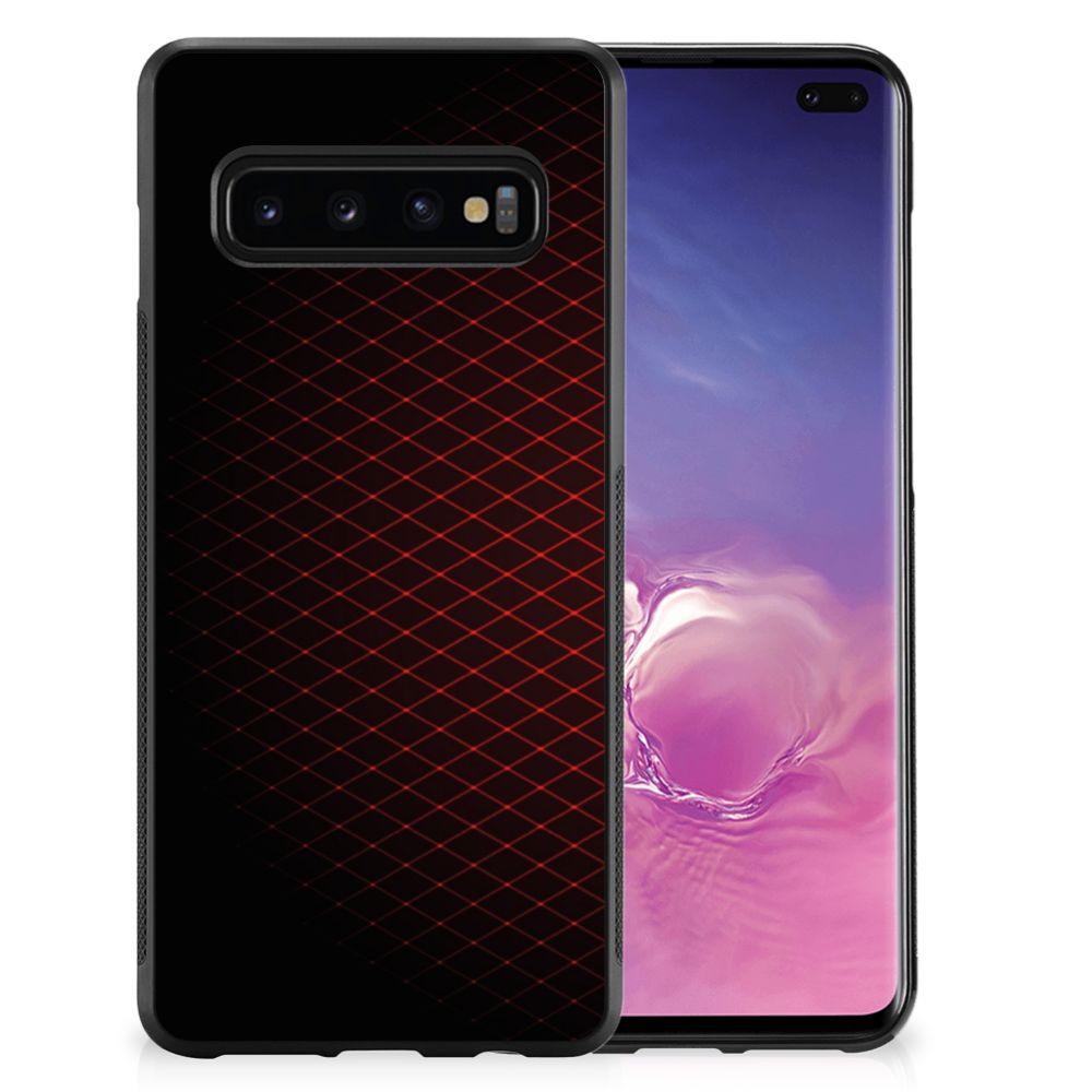 Samsung Galaxy S10+ Bumper Case Geruit Rood