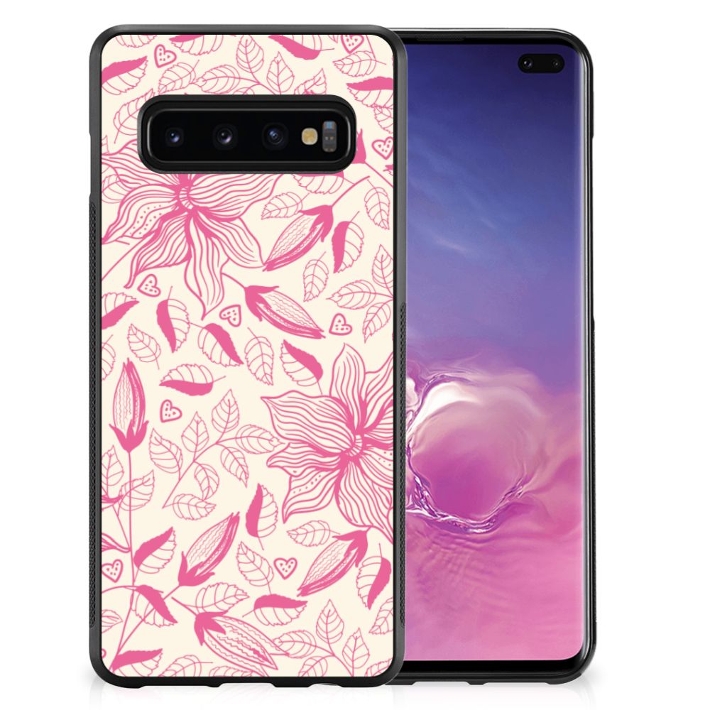 Samsung Galaxy S10+ Skin Case Pink Flowers