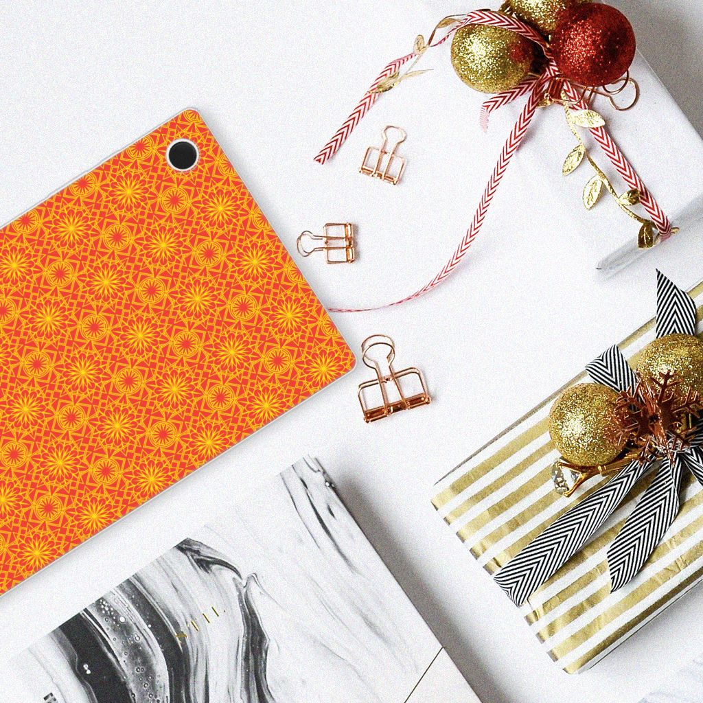 Samsung Galaxy Tab A8 2021/2022 Hippe Hoes Batik Oranje - B2C Telecom