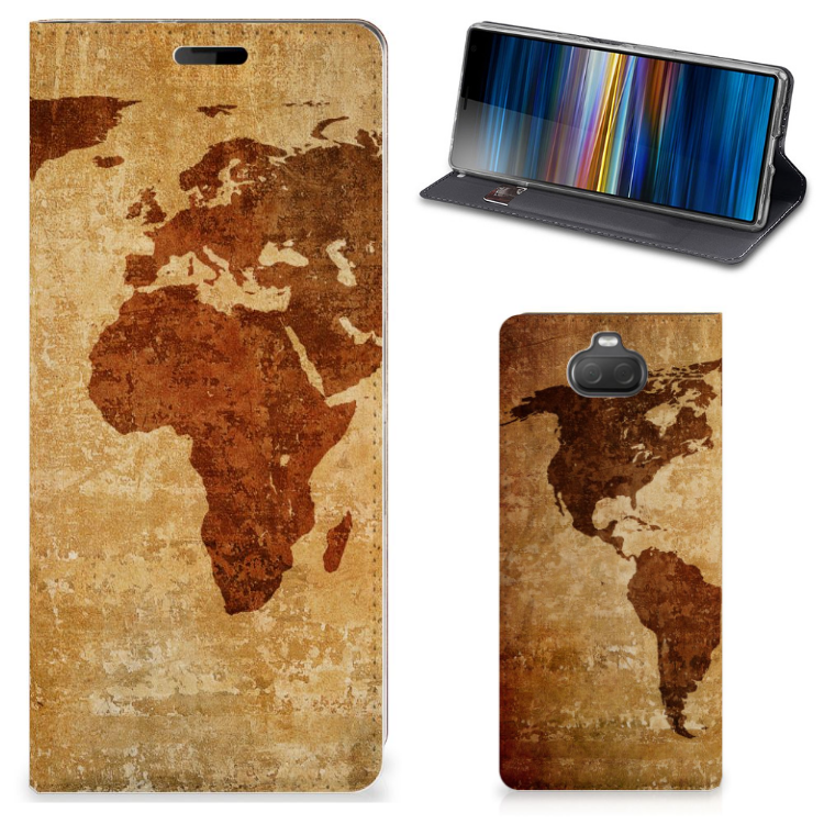 Sony Xperia 10 Book Cover Wereldkaart