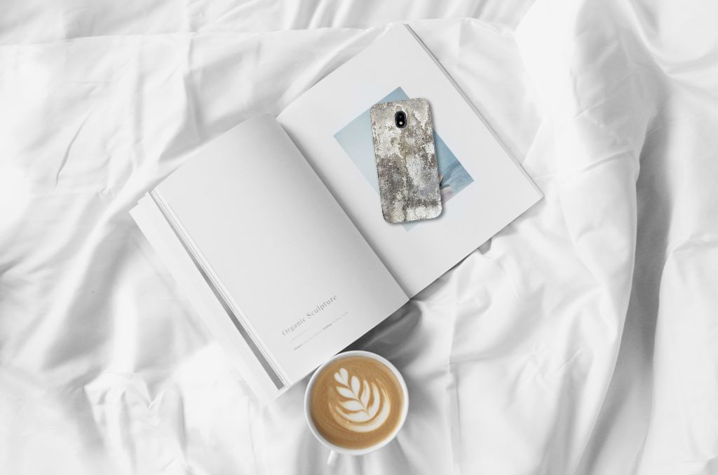 Samsung Galaxy J3 2017 TPU Siliconen Hoesje Beton Print