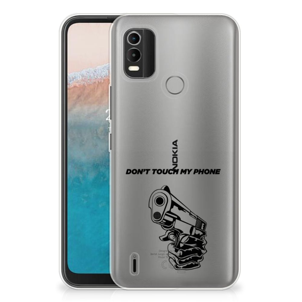 Nokia C21 Plus Silicone-hoesje Gun Don't Touch My Phone B2C Telecom
