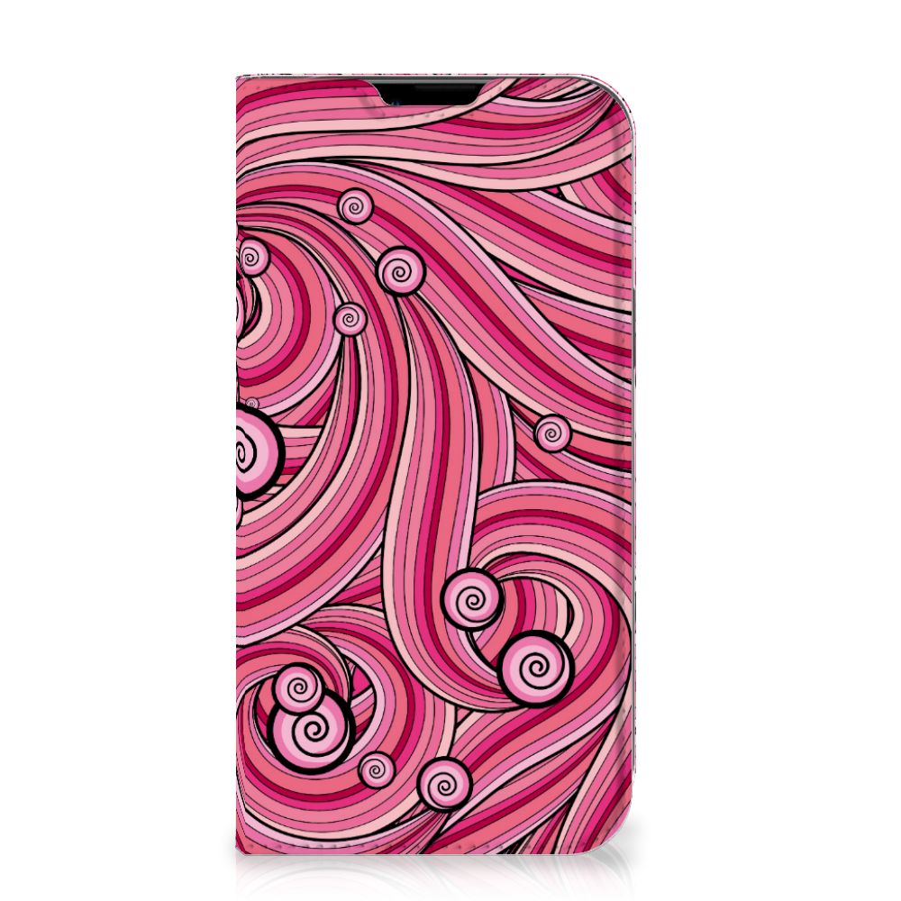 iPhone 14 Plus Bookcase Swirl Pink