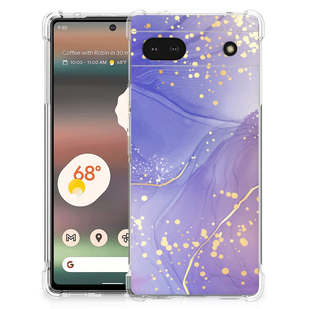 Back Cover voor Google Pixel 6A Watercolor Paars