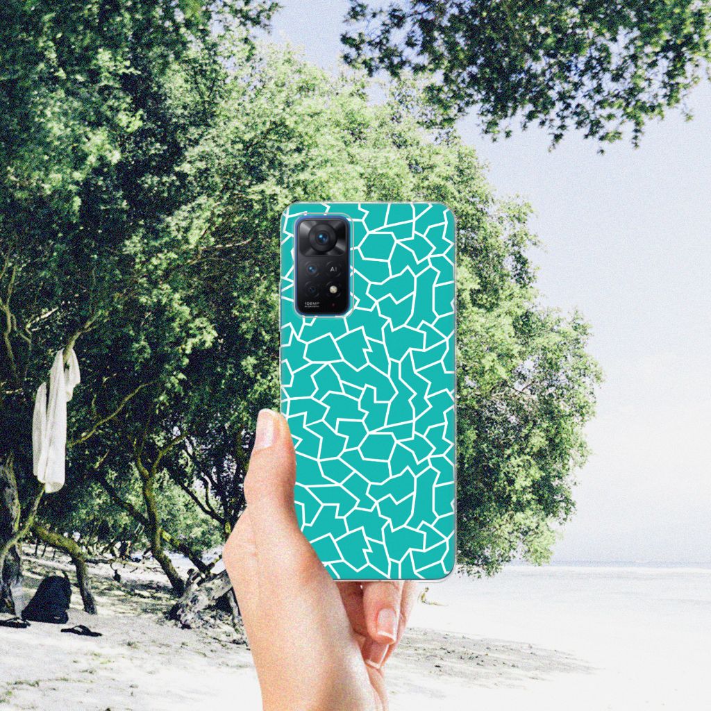 Xiaomi Redmi Note 11 Pro 5G Hoesje maken Cracks Blue B2C Telecom