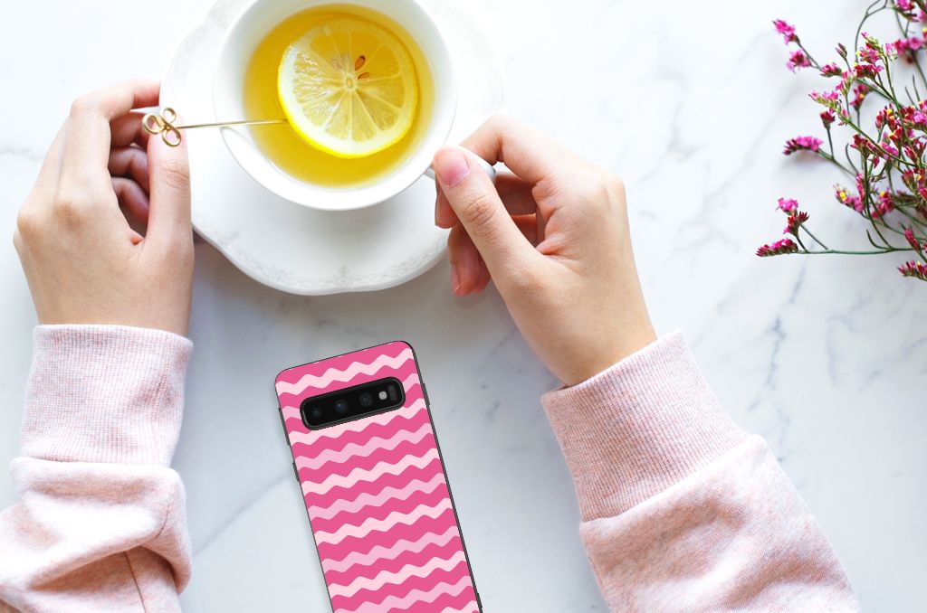 Samsung Galaxy S10 Bumper Case Waves Pink B2C Telecom