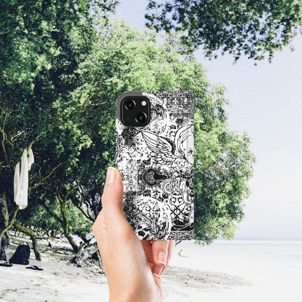 Mobiel BookCase iPhone 13 Skulls Angel
