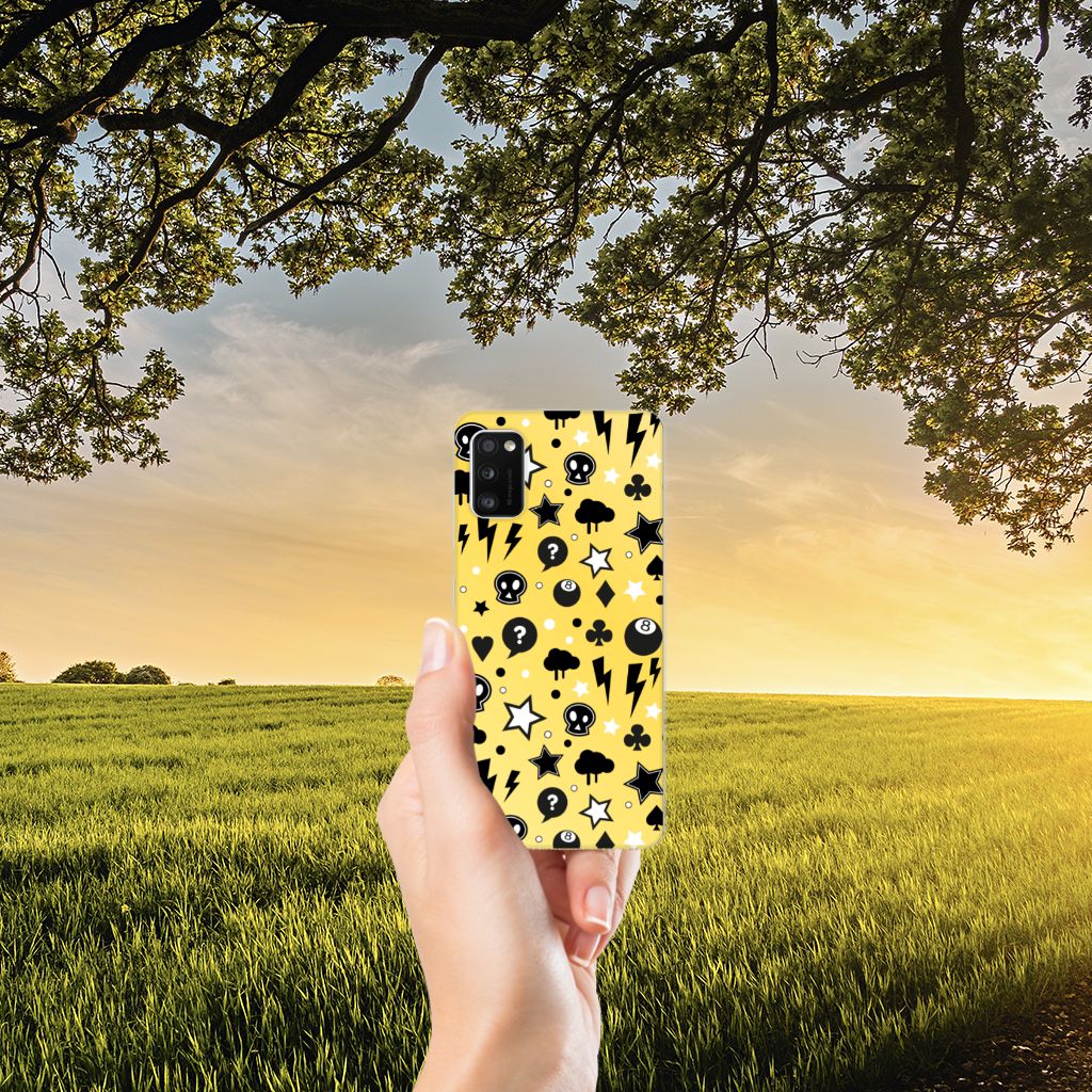 Silicone Back Case Samsung Galaxy A41 Punk Geel B2C Telecom