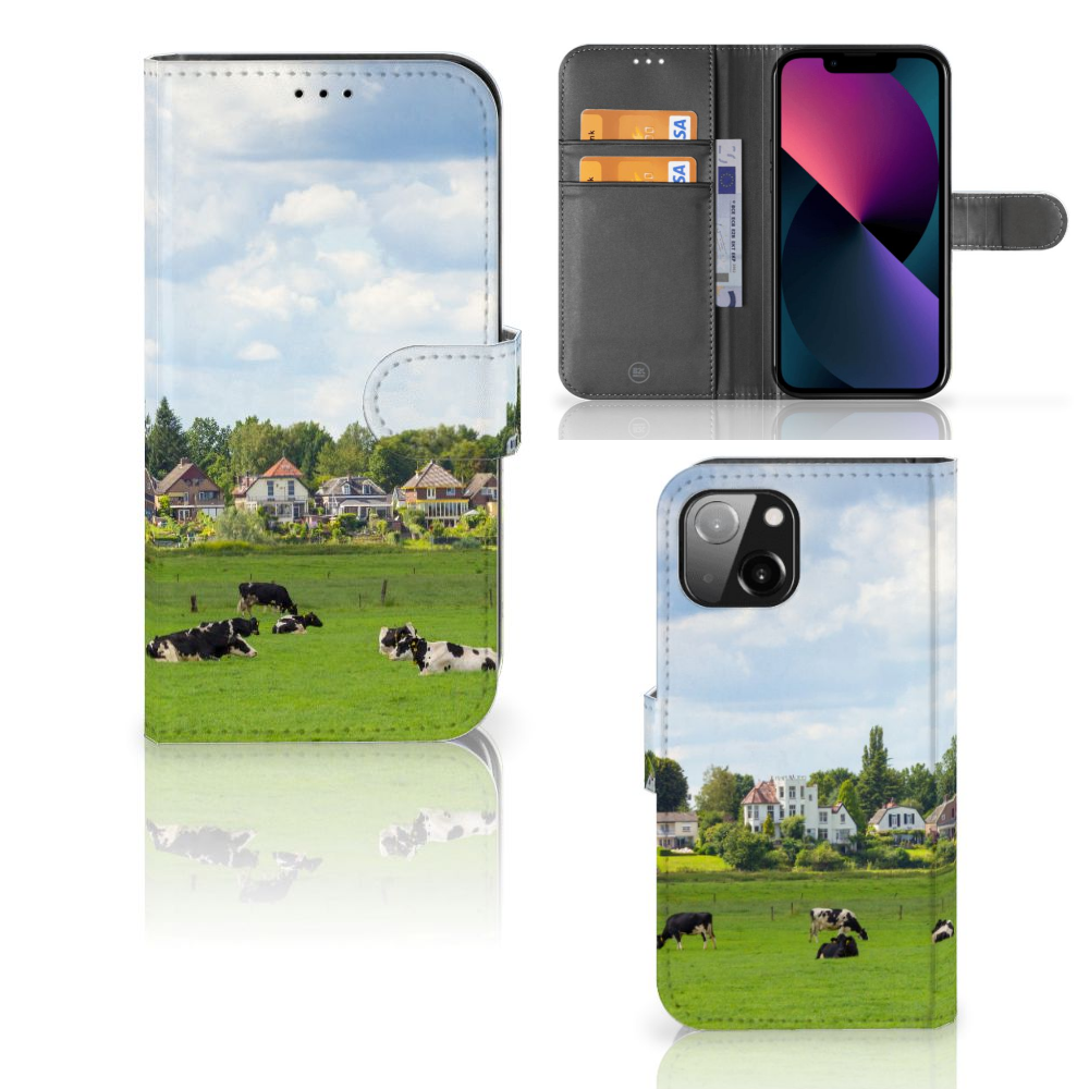 Apple iPhone 13 Telefoonhoesje met Pasjes Koeien