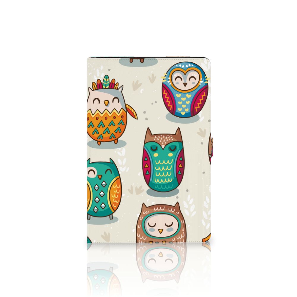 Samsung Galaxy Tab S7 FE | S7+ | S8+ Flip Case Vrolijke Uilen