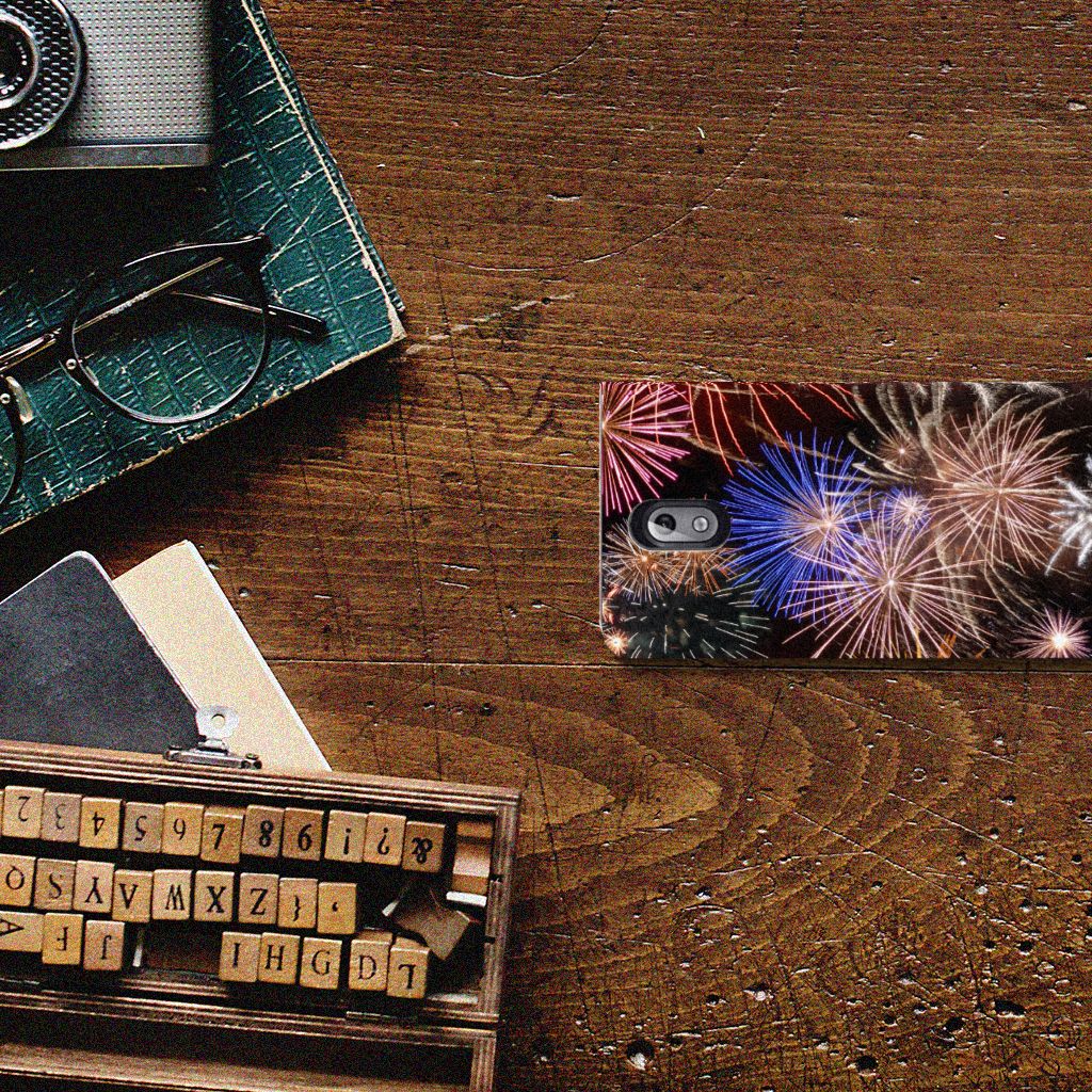 Nokia 3.1 (2018) Hippe Standcase Vuurwerk