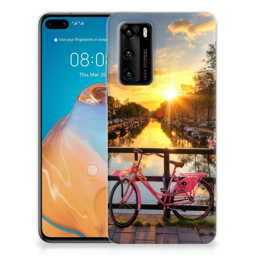 Huawei P40 Siliconen Back Cover Amsterdamse Grachten B2C Telecom