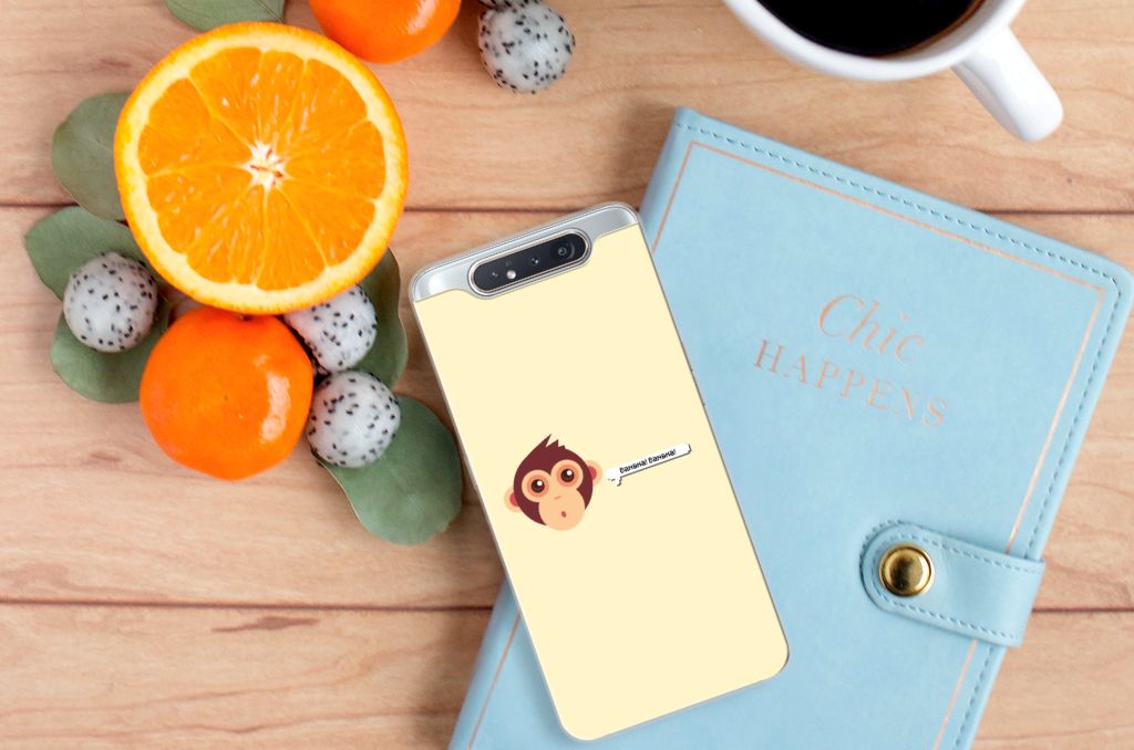 Samsung Galaxy A80 Telefoonhoesje met Naam Monkey