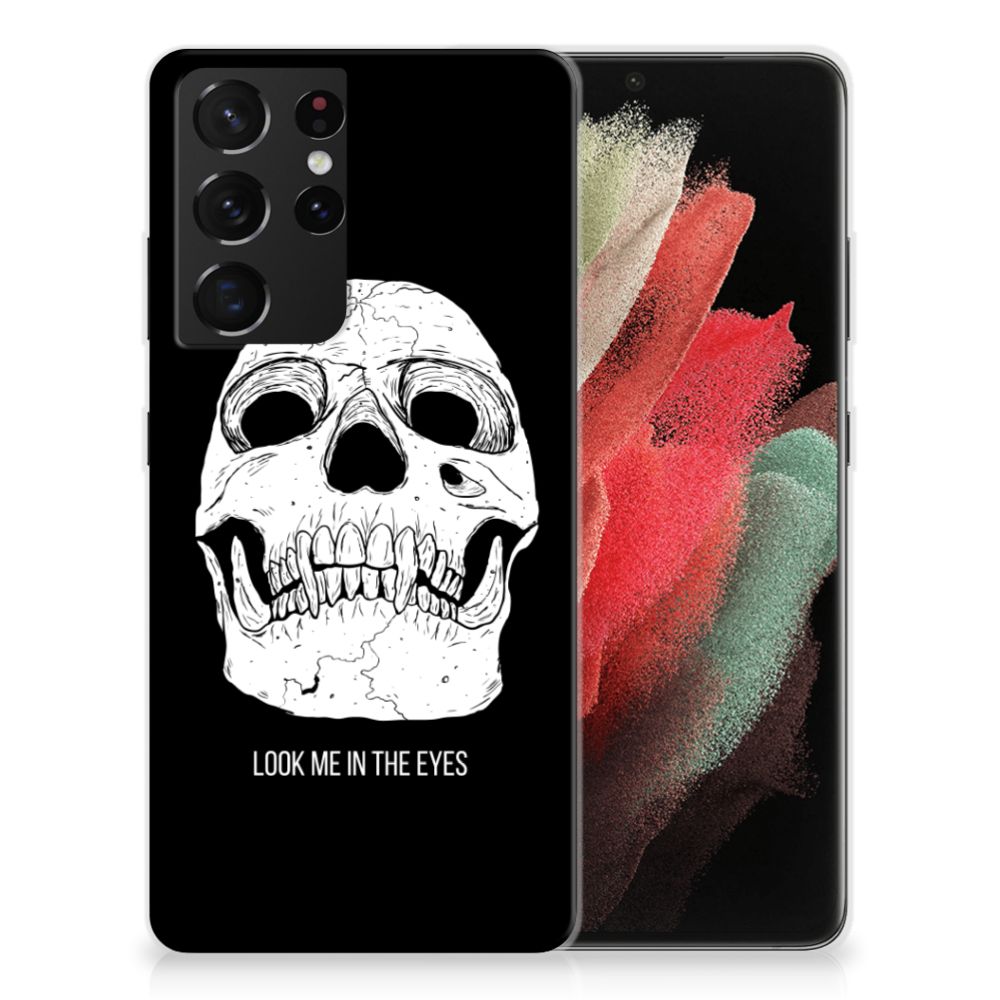 Silicone Back Case Samsung Galaxy S21 Ultra Skull Eyes B2C Telecom