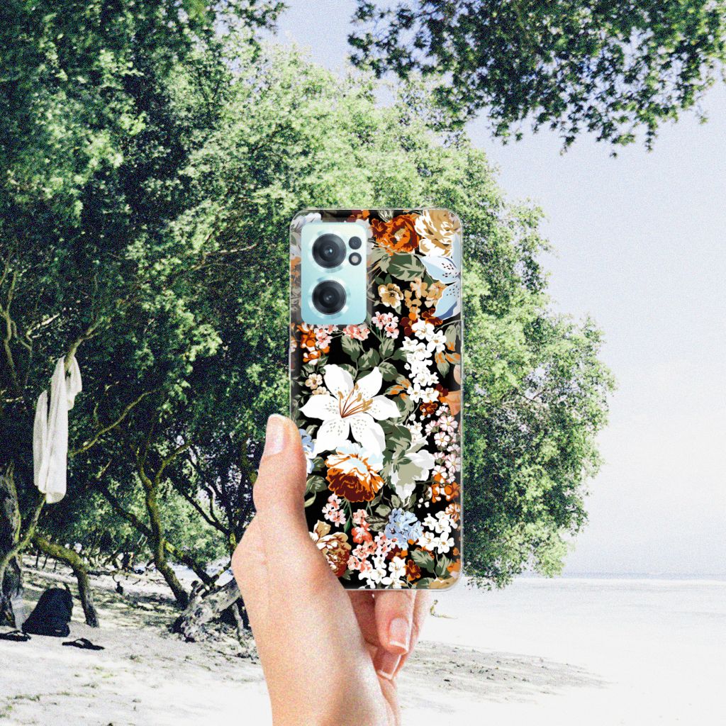 TPU Case voor OnePlus Nord CE 2 5G Dark Flowers B2C Telecom