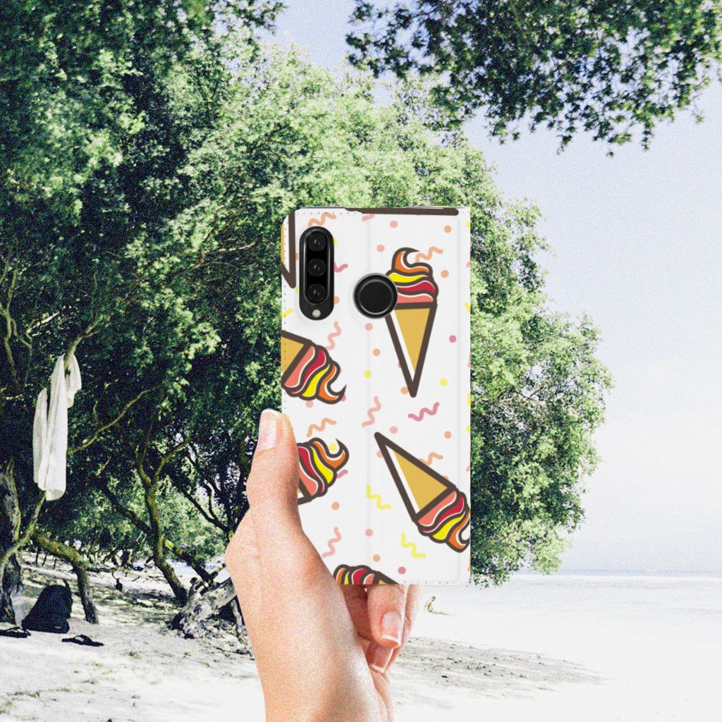 Huawei P30 Lite New Edition Flip Style Cover Icecream