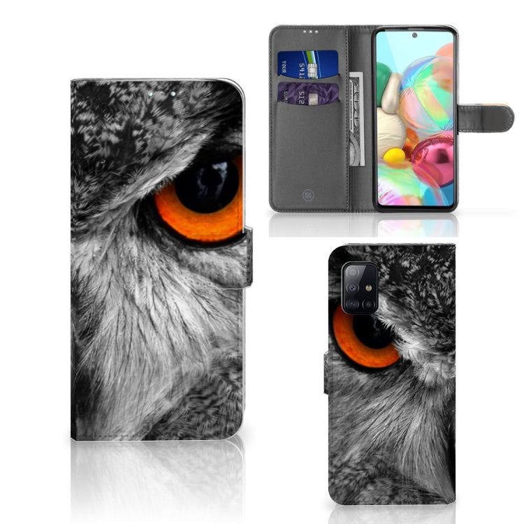 Samsung Galaxy A71 Telefoonhoesje met Pasjes Uil