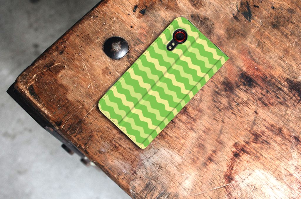 Samsung Galaxy Xcover 5 Hoesje met Magneet Waves Green - B2C Telecom