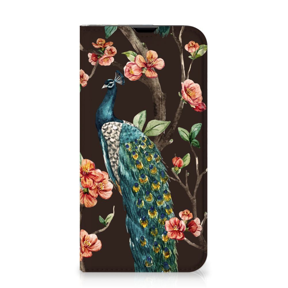 iPhone 13 Pro Hoesje maken Pauw met Bloemen - B2C Telecom